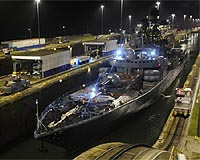 Chinese ship set to be first through expanded Panama Canal