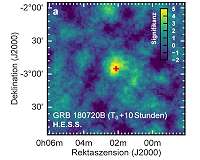 First detection of gamma-ray burst afterglow at highest energies