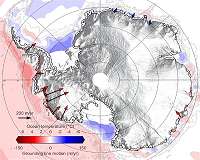Antarctica retreating across the sea floor