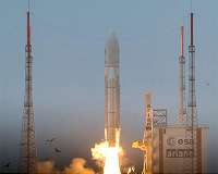 Ariane 5 rocket takes off with European GPS satellites