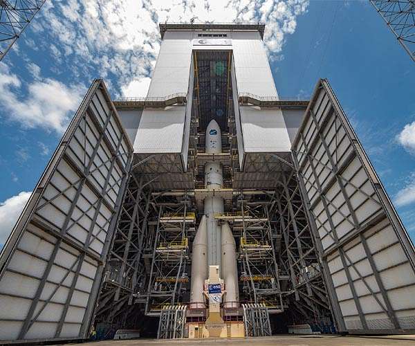 Ariane-6 stands tall on its launch pad