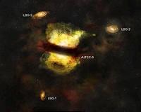 Primordial galaxy bursts with starry births