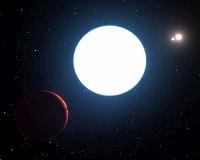 A surprising planet with three suns