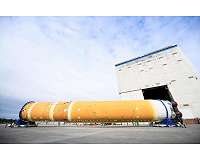 NASA prepares Artemis I SLS rocket stage for move to Pegasus Barge