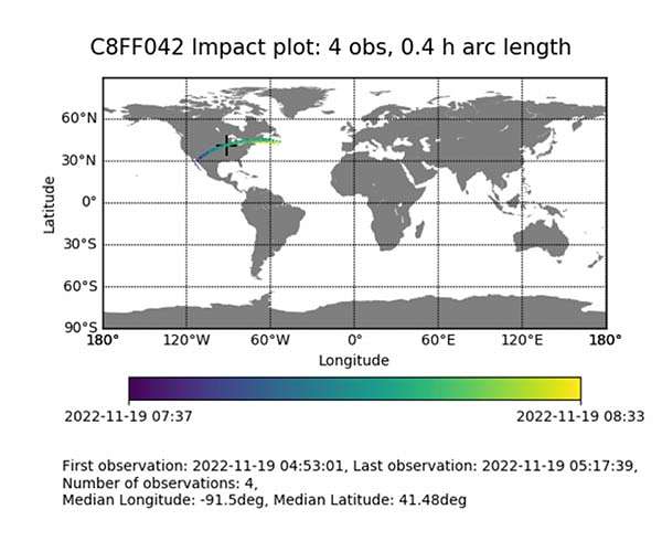 The sixth asteroid impact we saw coming