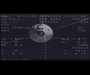 Europe's largest spaceship reaches its orbital port