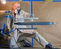 Wind Tunnel Test of Deep Space Rocket Calls For New Coat of Paint