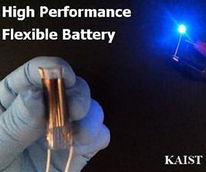 A KAIST research team has developed a high performance flexible solid state battery