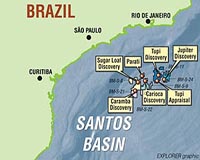 Total plants flag offshore Brazil