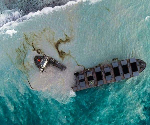 Salvors begin sinking ship which ran aground off Mauritius