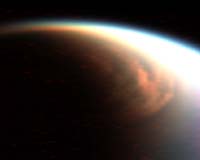 Cassini Images Mammoth Cloud Engulfing Titan's North Pole