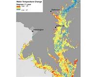 Chesapeake Bay surface water temperature is increasing over time