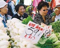 Malaysia tests for chemical in Chinese vegetables and fruits