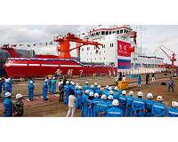 China launches first home-made polar icebreaker Xuelong 2