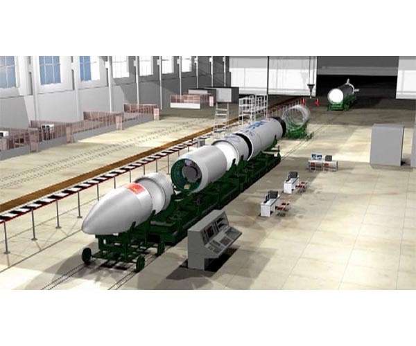 Carrier rocket preparing for its debut flight