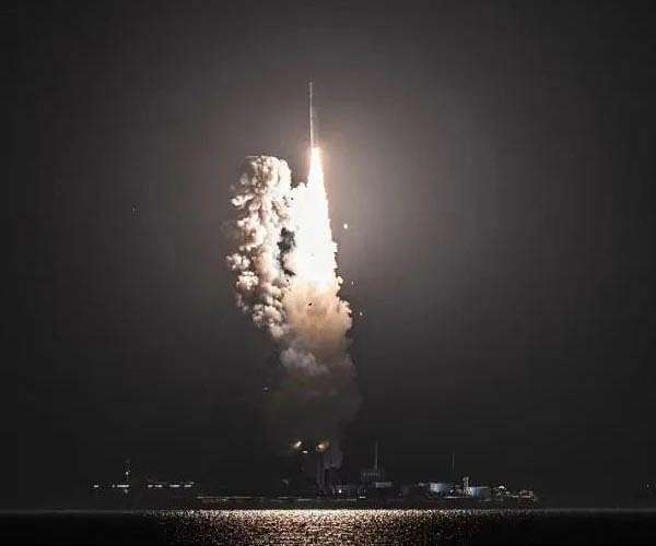 China sends two satellites into space via offshore rocket launch
