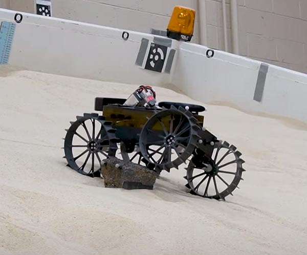 CADRE of Mini Rovers Navigate Simulated Lunar Terrain