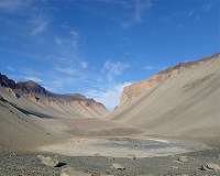 Salt pond in Antarctica is fed from below
