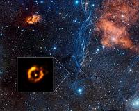 Sharpest view ever of dusty disc around aging star