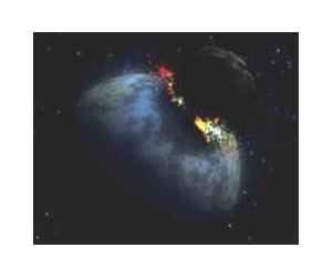 Massive planetary collision may have zapped key elements from moon