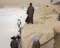 Egypt's limestone quarries offer hardscrabble wage to workers