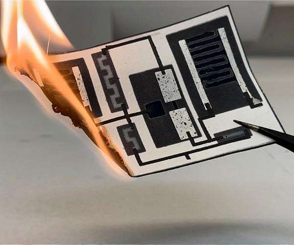 Disposable electronics on a simple sheet of paper