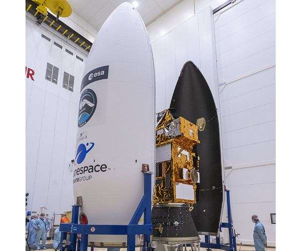 Sentinel-2C encapsulated in Vega rocket for upcoming launch