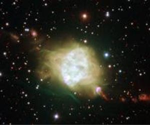 Cosmic sprinklers explained in active planetary nebula