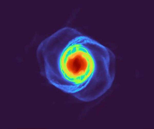 New giant planet evidence of possible planetary collisions