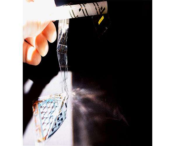 Fabrication of flexible electronics improved using gold and water-vapor plasma