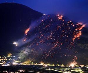 Southern Switzerland hit by forest fire