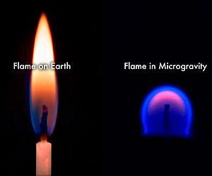 Strange Flames on the ISS