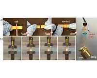 Self-healing, flexible electronic material restores functions after many breaks