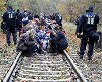 Activists block nuclear shipment in France