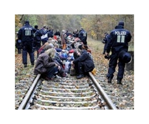 German nuclear activists say behind train chaos