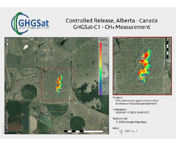 GHGSat reports smallest methane emission ever detected from space with microsatellite