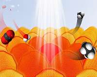 Team achieves two-electron chemical reactions using light energy, gold