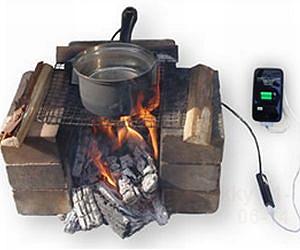 Japan gadget charges cellphone over campfire