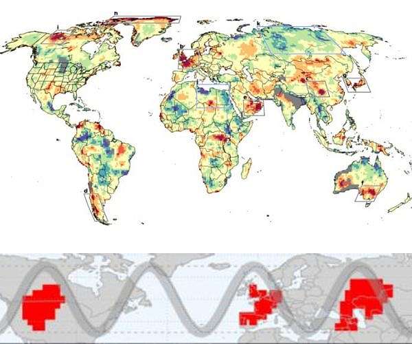 Unusual heatwave hotspots defy climate models across the globe