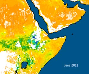 Horn of Africa drought seen from space