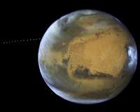 Hubble sees Martian moon orbiting the Red Planet