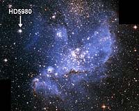 First X-Ray Detection Of A Colliding-Wind Binary Beyond Milky Way