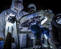 Engineers Conduct Low Light Test On Webb Telescope Component
