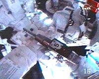 Spacewalkers ready next trek to complete robot
