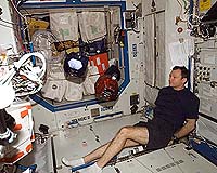 ISS Crew Work On Long-Dusration Space Flight Tests