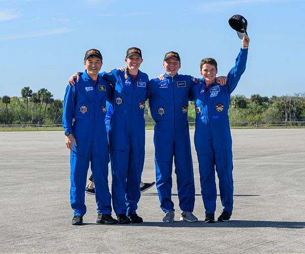 Space station's replacement crew arrives in Florida in preparation of SpaceX launch