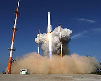 South Korea launches first space rocket
