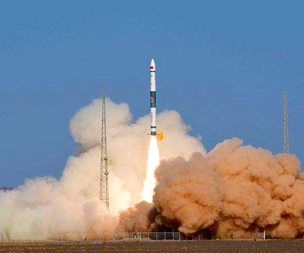 China's launches first plate-shaped satellite