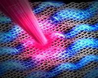 SLAC's ultrafast 'electron camera' visualizes ripples in 2-D material