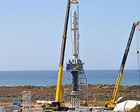Taurus XL Rocket Fully Assembled At Launch Site